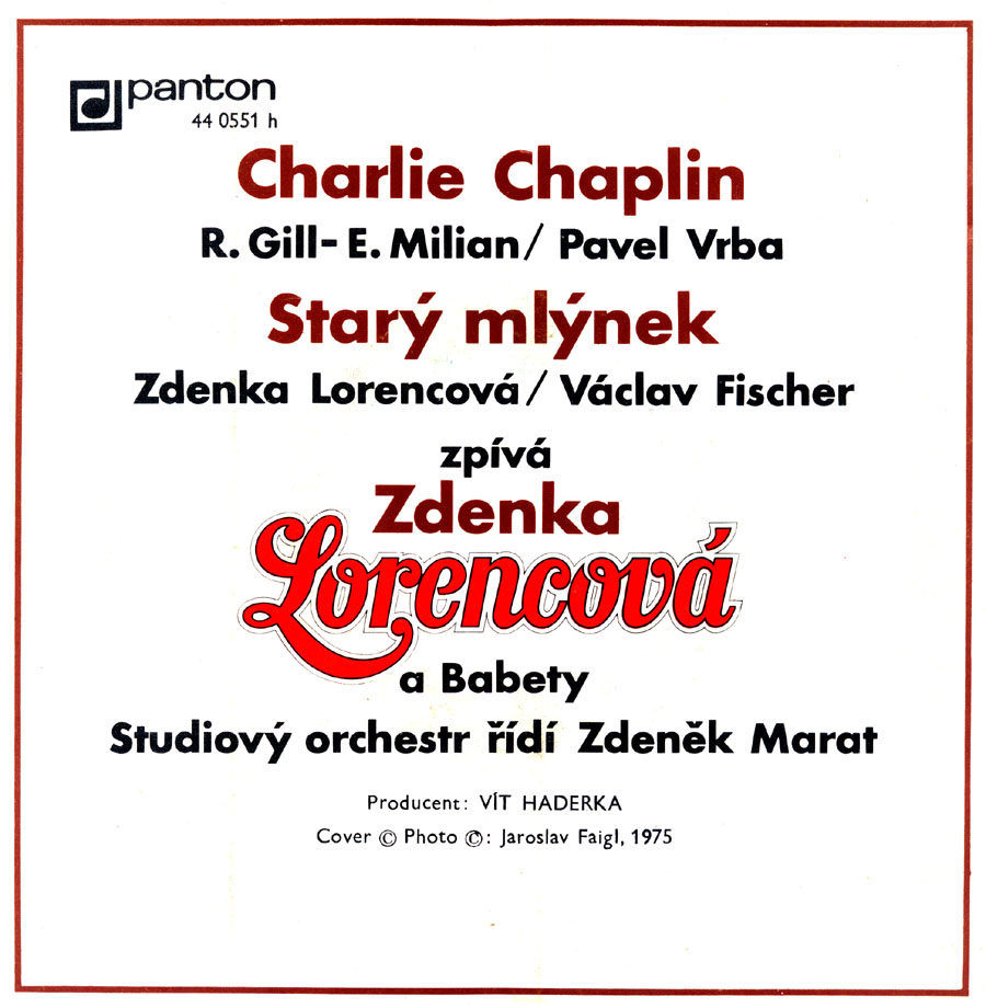 LORENCOV ZDENKA - Charlie Chaplin / Star mlnek 2