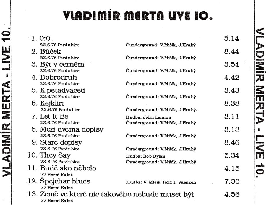 VLADIMR MERTA - LIVE 10