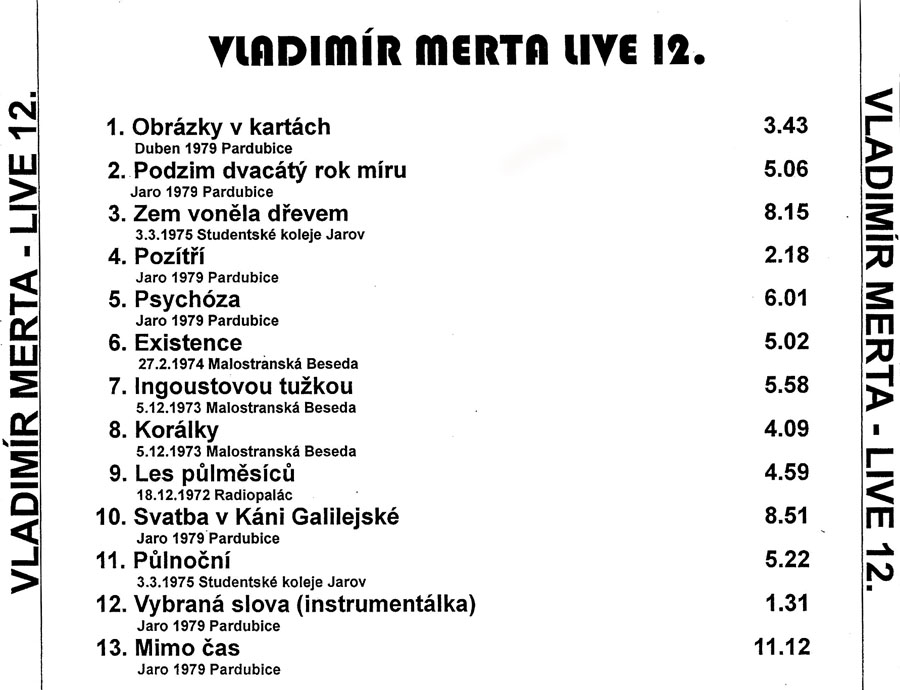 VLADIMR MERTA - LIVE 12