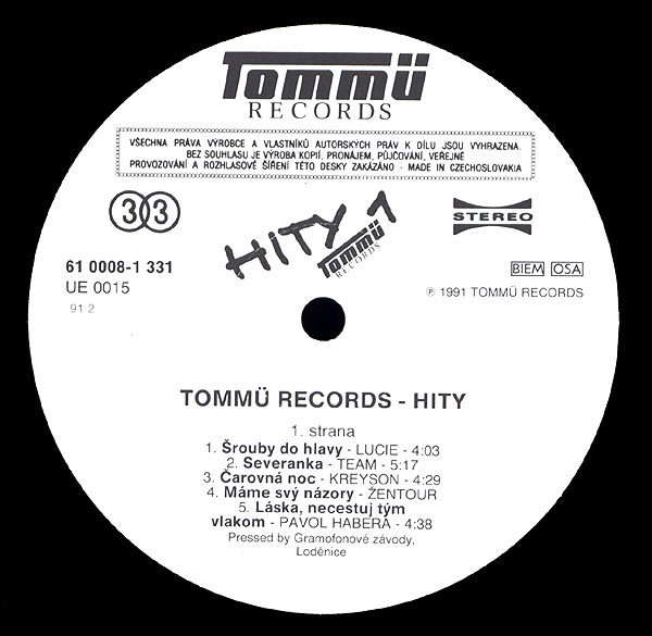 TOMMü RECORDS - HITY 1