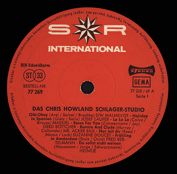 DAS CHRIS HOWLAND SCHLAGER - STUDIO 3