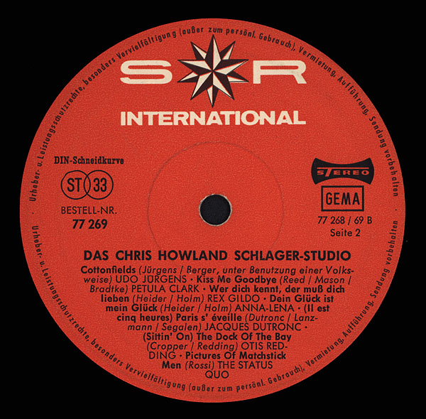 DAS CHRIS HOWLAND SCHLAGER - STUDIO 4