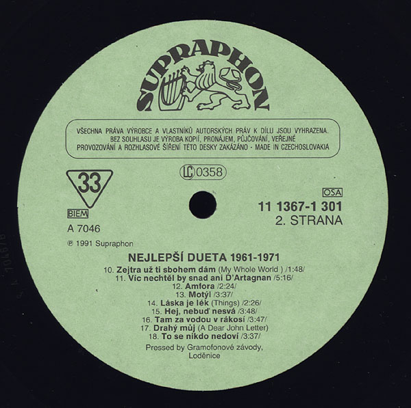 NEJLEP DUETA 1961 - 1971